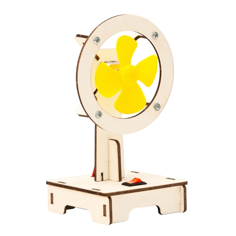 Science Project Physics - ハンドクラフト科学実験扇風機モデルセット木製クラフト建築プロジェクトセット子供のための物理学学習おもちゃ F19E