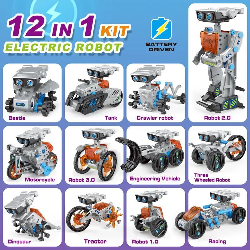 12 in 1 科学実験ソーラーロボットおもちゃ DIY ビ - Science Robotics のレビューと価格