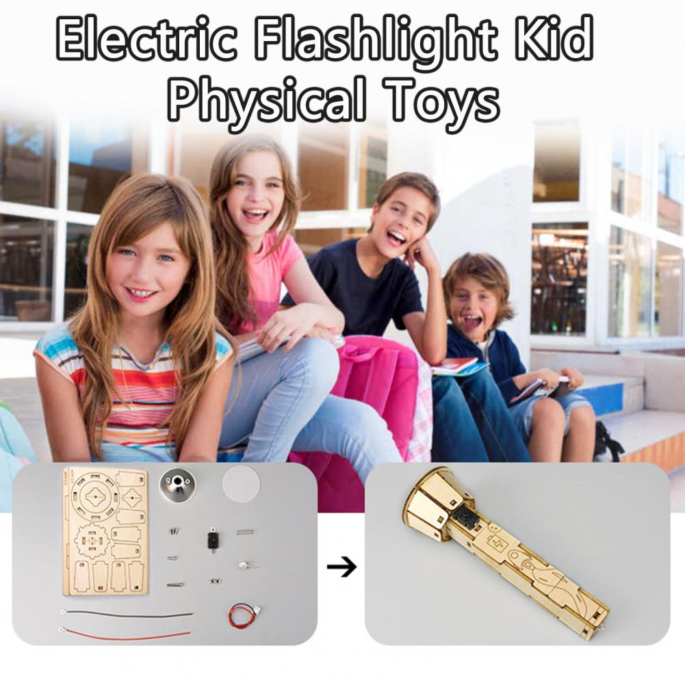 木製DIY懐中電灯パズルキット STEM教育用手作り組み立て - Science Project Physics のレビューと価格