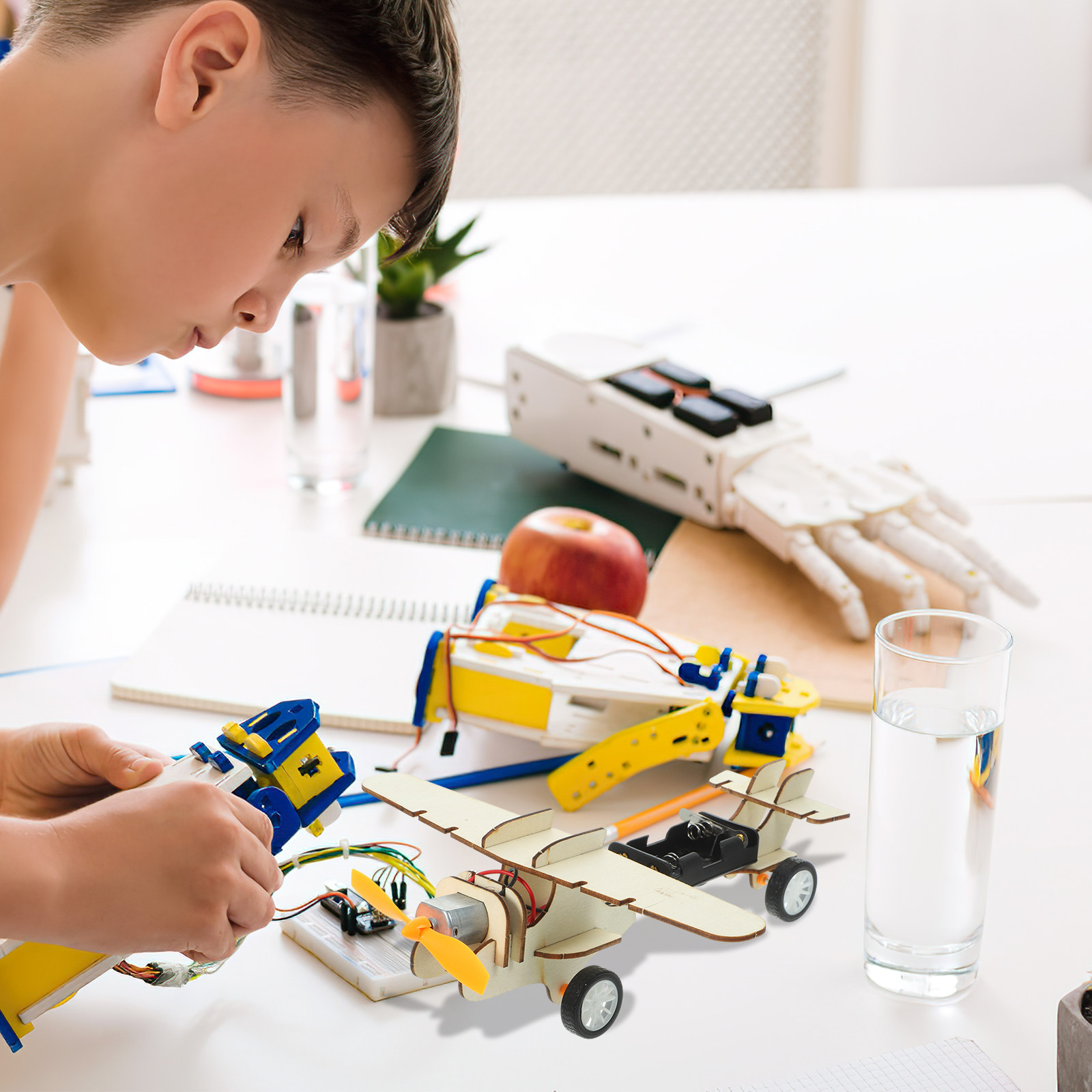 1セット木製グライダー飛行機DIY科学キット子供向けインタラ - Science Toys Diy のレビューと価格