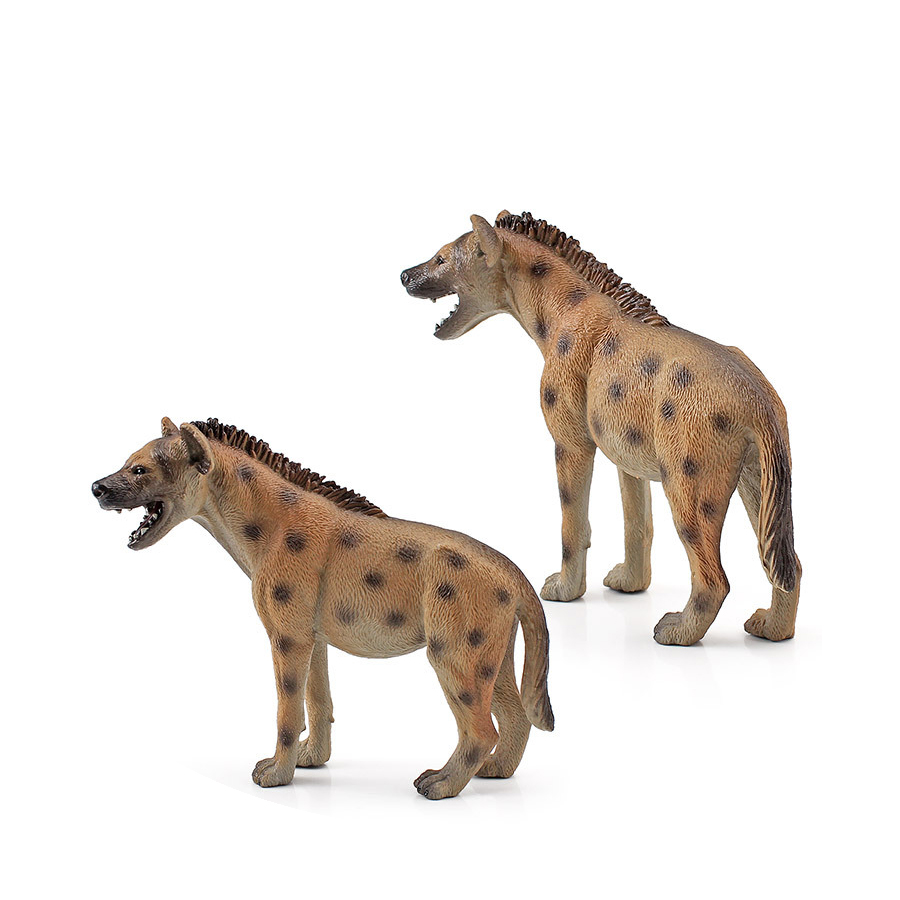 リアルなプラスチック野生動物ハイエナ、たてがみオオカミ、アフ - Science Toys Diy のレビューと価格