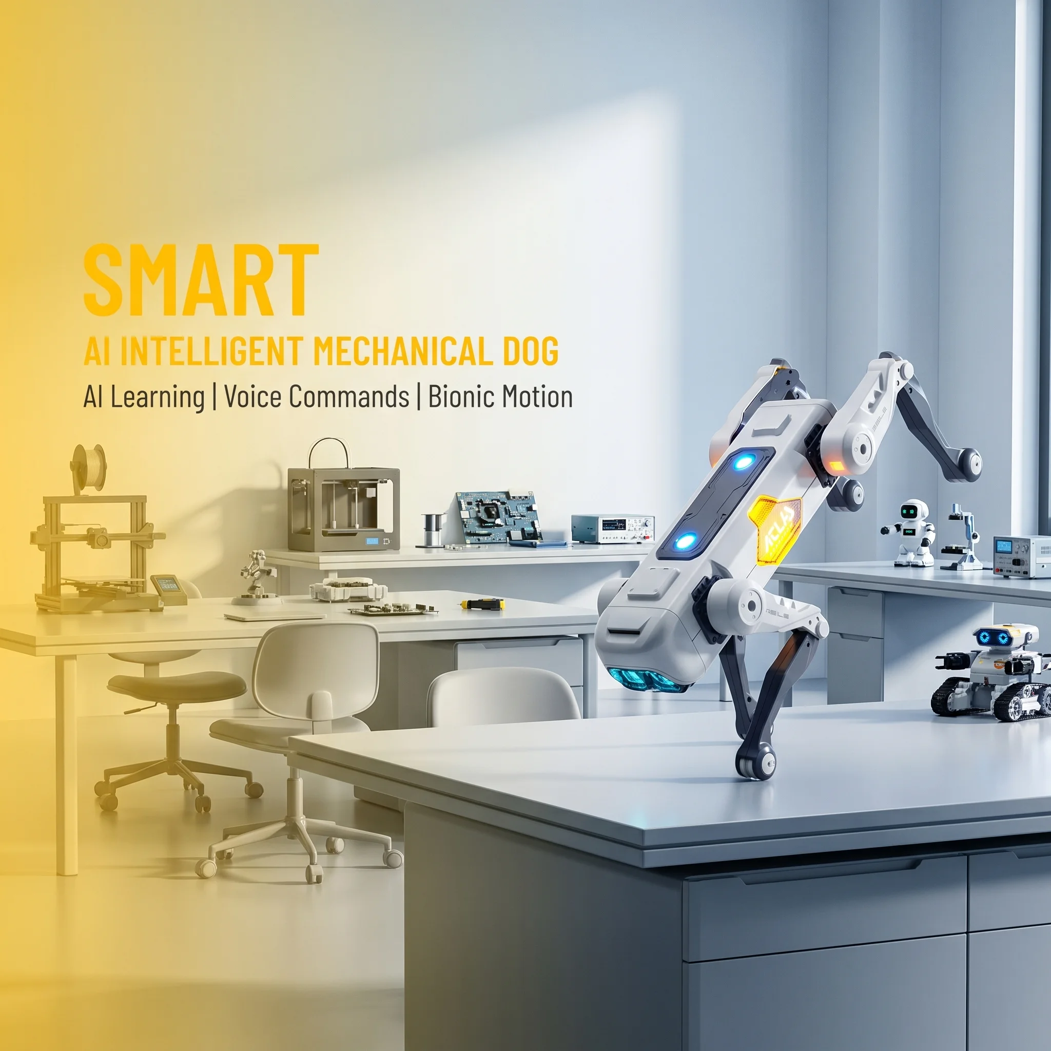 AIスマートロボット犬、音声＆アプリ制御、プログラミング、ダ - Science Robotics のレビューと価格