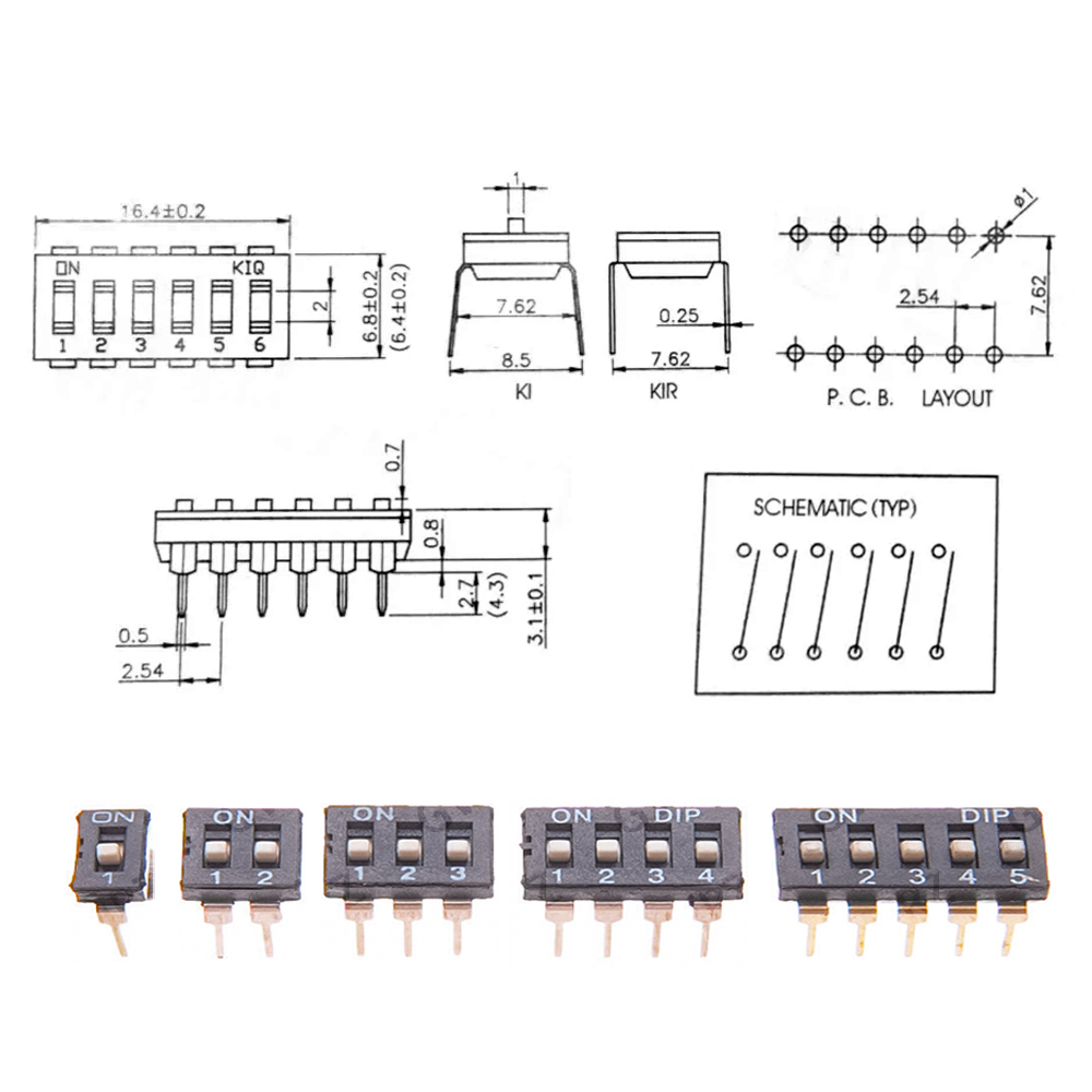 5 個 2 2.54 ミリメートルピッチトグルスイッチスナッ - Circuit Snap Kit のレビューと価格
